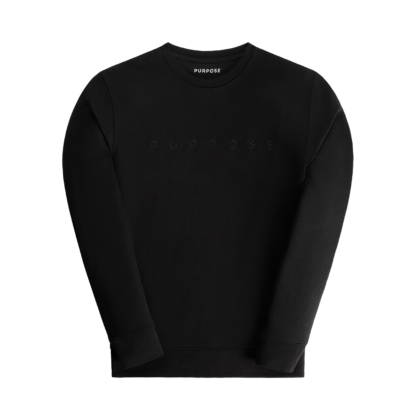 [NEW] Black stitched PURPOSE sweater